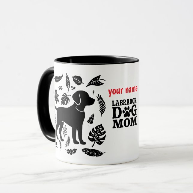 Labrador Hund Mama - Funny Dog Mama Tasse (Vorderseite Links)