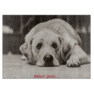 Labrador Hund Miss you Cutting Board Schneidebrett