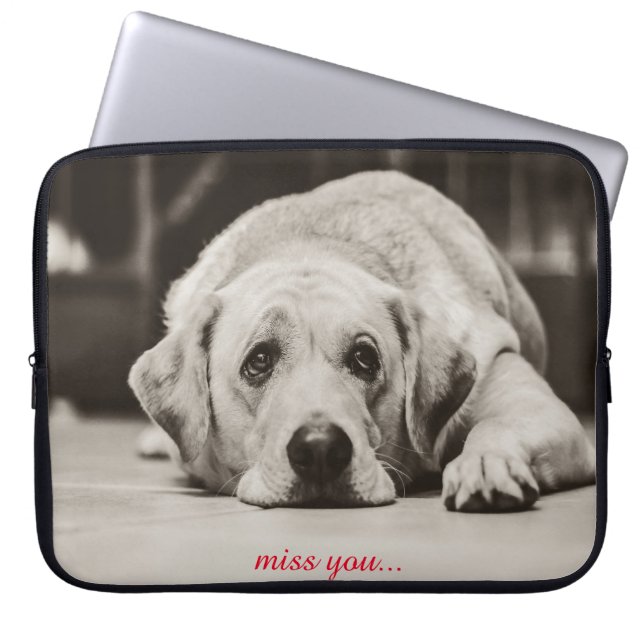 Labrador Hund Miss you Laptop Sleeves (Vorderseite)