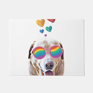Labrador-Hund mit Herzen Valentinstag Fußmatte