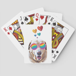 Labrador-Hund mit Herzen Valentinstag Spielkarten