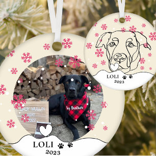 Labrador Hund Personalisiert Hand Zeichnend Kerami Keramik Ornament