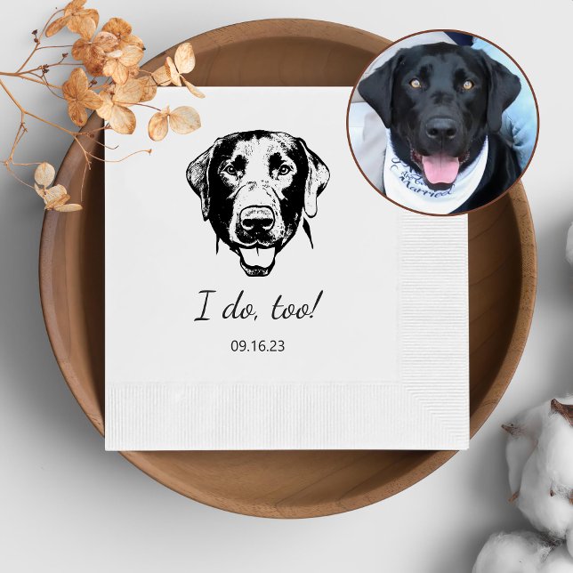 Labrador Hund Personalisiert tue ich auch Serviette (Von Creator hochgeladen)