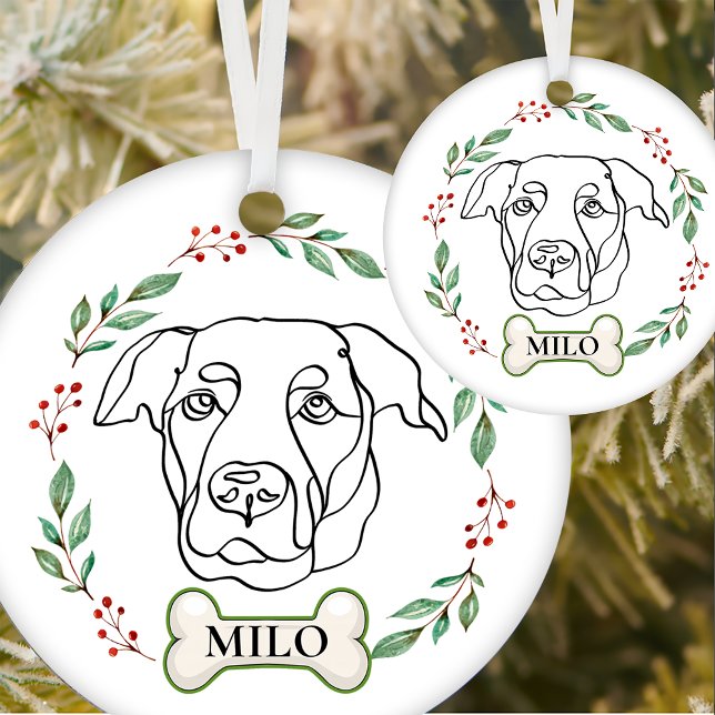 Labrador Hund Personalisiert Weihnachtsgeschenk Keramik Ornament (Von Creator hochgeladen)