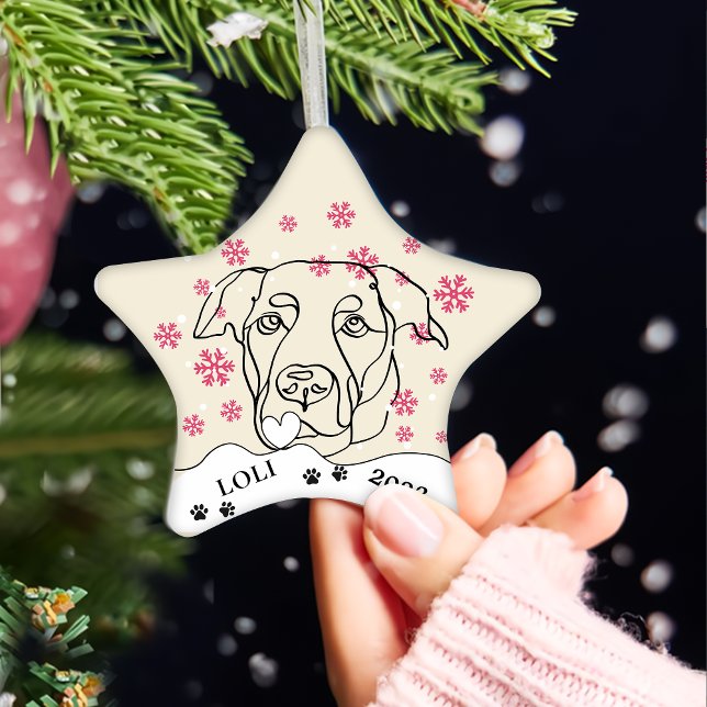 Labrador Hund Personalisiert Zeichnend Hand Keramik Ornament (Von Creator hochgeladen)