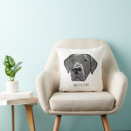 Labrador Hund Personalisiert Zeichnend Hand Kissen