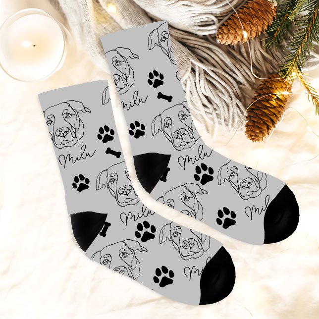Labrador Hund Personalisiert Zeichnend Hand Socken (Von Creator hochgeladen)
