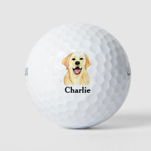 Labrador Hund Retriever Niedliches Puppy Monogramm Golfball
