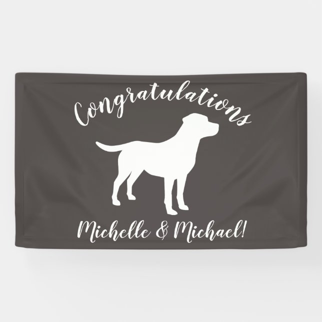 Labrador Hund Thema Babydusche Geschlecht neutral Banner (Horizontal)
