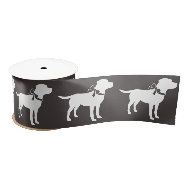 Labrador Hund Thema Babydusche Geschlecht neutral Satinband (Spule)