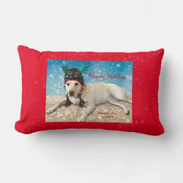 Labrador Hund Weihnachten Niedliches festes Throw Lendenkissen