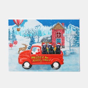 Labrador Hund Weihnachts-LKW Schnee Fußmatte