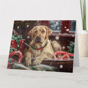 Labrador Hund Weihnachtsfest Karte