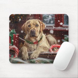 Labrador Hund Weihnachtsfest Mousepad