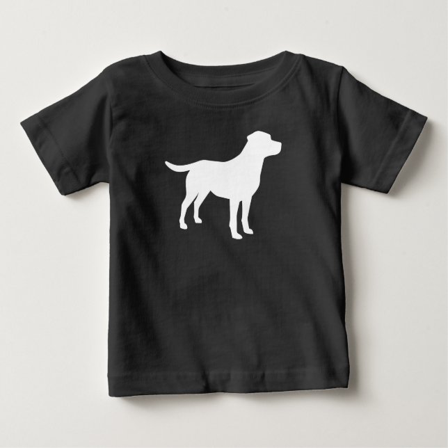 Labrador Hunde Babydusche Labrador Grau Geschlecht Baby T-shirt (Vorderseite)