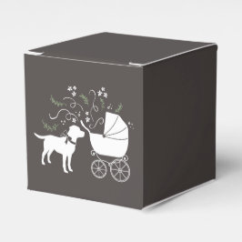 Labrador Hunde Babydusche Labrador Grau Geschlecht Geschenkschachtel