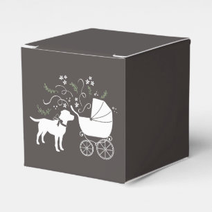 Labrador Hunde Babydusche Labrador Grau Geschlecht Geschenkschachtel
