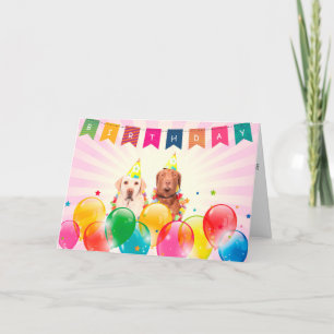 Labrador Hunde Happy Birthday Grußkarte Karte