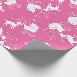 Labrador Hunde Kinderdusche Pink Girl Labrador Geschenkpapier