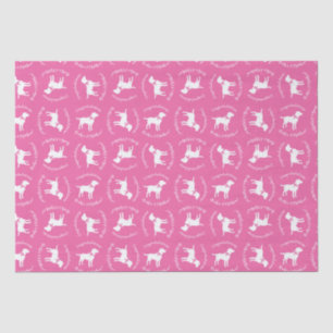 Labrador Hunde Kinderdusche Pink Girl Labrador Seidenpapier