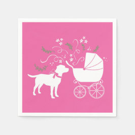 Labrador Hunde Kinderdusche Pink Girl Labrador Serviette