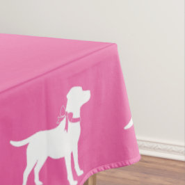 Labrador Hunde Kinderdusche Pink Girl Labrador Tischdecke