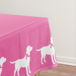 Labrador Hunde Kinderdusche Pink Girl Labrador Tischdecke