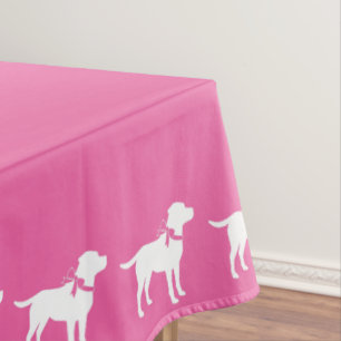 Labrador Hunde Kinderdusche Pink Girl Labrador Tischdecke