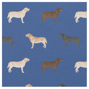 Labrador Hunde königlich blau Stoff