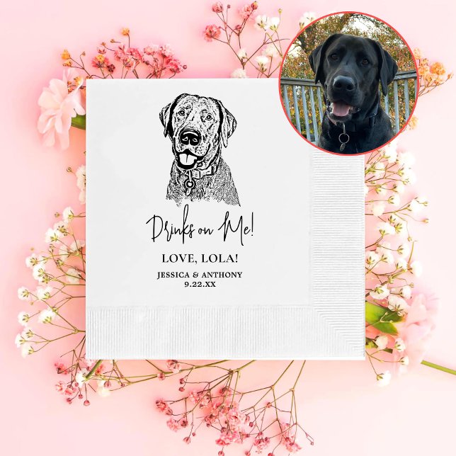 Labrador Hunde Personalisierte Getränke Serviette (Von Creator hochgeladen)