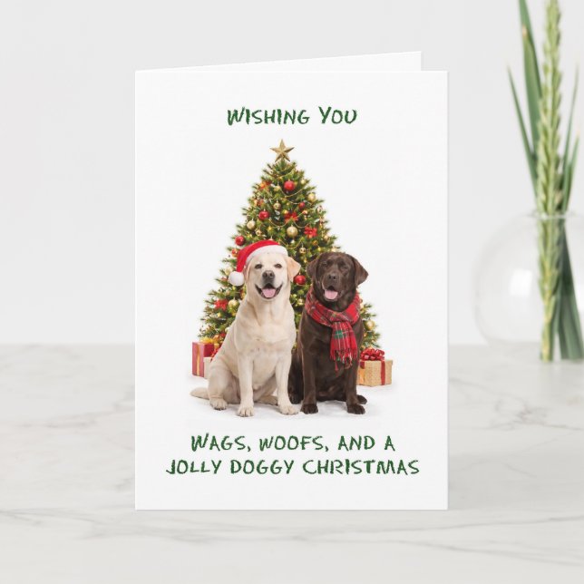 Labrador Hunde Weihnachten (Vorderseite)