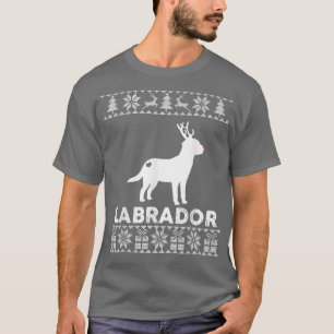 Labrador-Hundefreund Weihnachten Rentiere hässlich T-Shirt