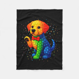 Labrador-Hundefreunde Polka-Punkte Glücklicher Pun Fleecedecke