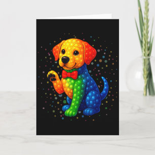 Labrador-Hundefreunde Polka-Punkte Glücklicher Pun Karte
