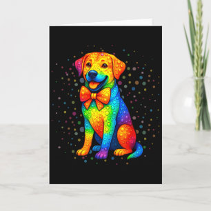 Labrador-Hundefreunde Polka-Punkte Glücklicher Pun Karte