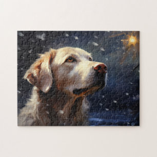 Labrador in der Nacht Puzzle