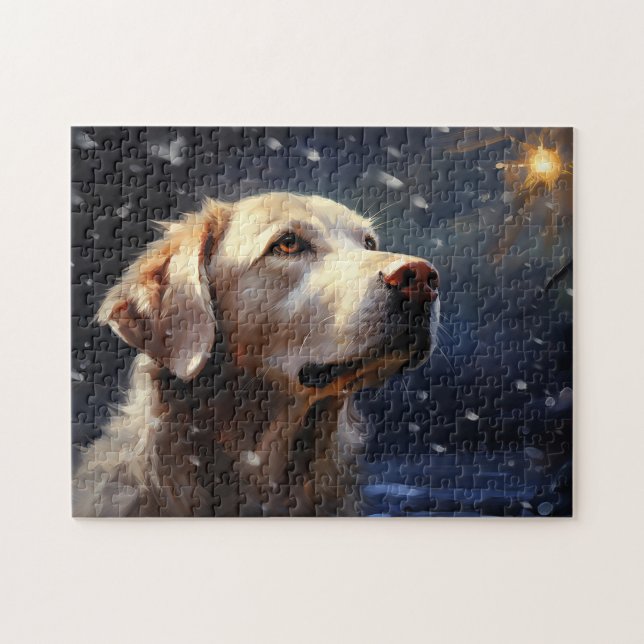 Labrador in der Nacht Puzzle (Horizontal)