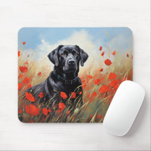 Labrador in Poppies Mousepad