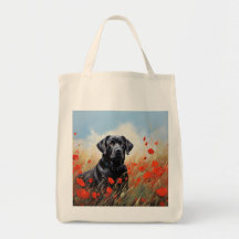 Labrador in Poppies