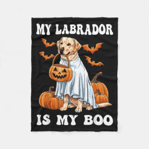 Labrador ist Boo Labrador Hund Geist Halloween 1 Fleecedecke