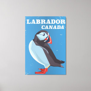 Labrador Kanada Papageientaucher Vintage-Reisepost Leinwanddruck