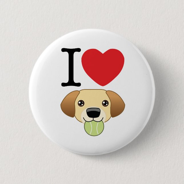 Labrador-Knopf Button (Vorderseite)