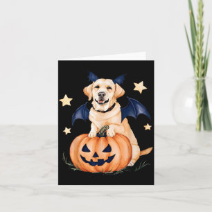 Labrador Kürbis Hexe Golden Labrador Halloween Karte