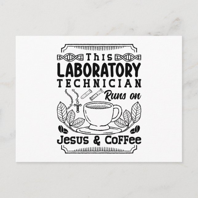 Labrador Laborateur Chemist Labrador Tech Postkarte (Vorderseite)