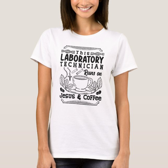 Labrador Laborateur Chemist Labrador Tech T-Shirt (Vorderseite)