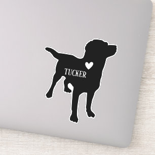 Labrador Labrador Rasse Silhouette Individuelle Na Aufkleber