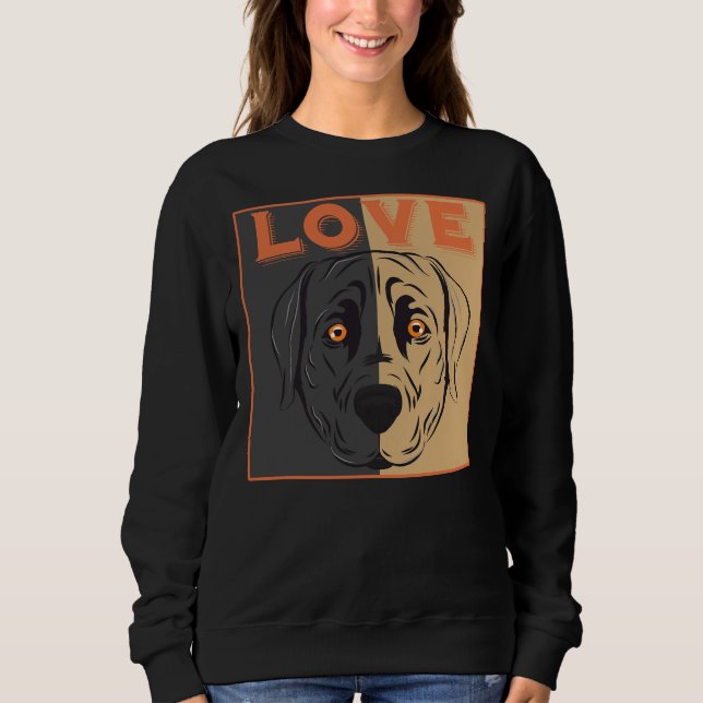 Labrador Liebe Dog Sweatshirt (Vorderseite)