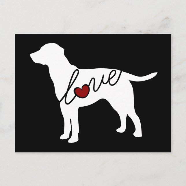 Labrador Liebe Postkarte (Vorderseite)