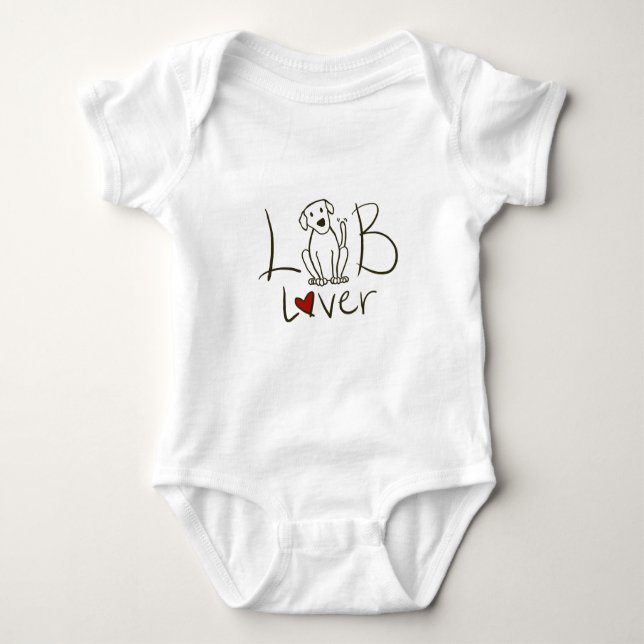 Labrador-Liebhaber-Säuglings-Bodysuit Baby Strampler (Vorderseite)