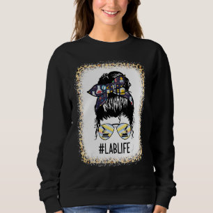 Labrador Life Labrador Tech Messy Bun Hair Mütter Sweatshirt